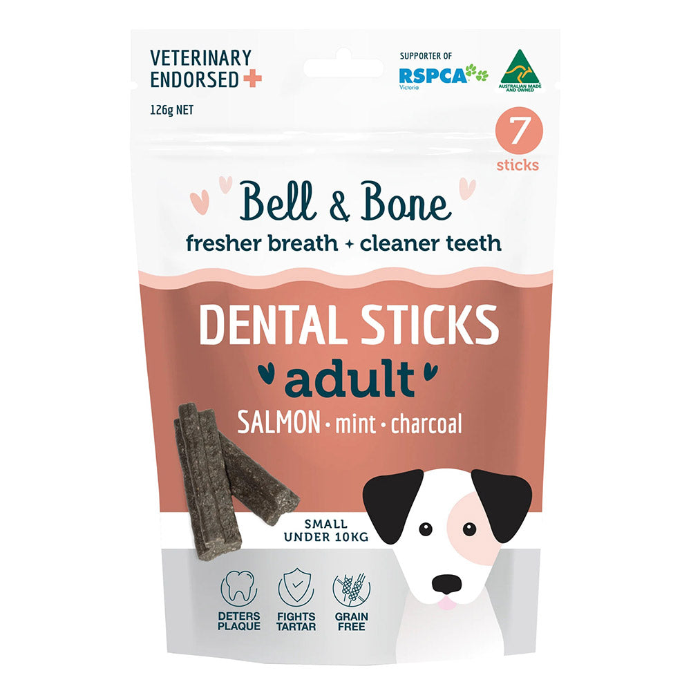 Bell And Bone Dental Sticks Salmon Mint And Charcoal For Large Dogs