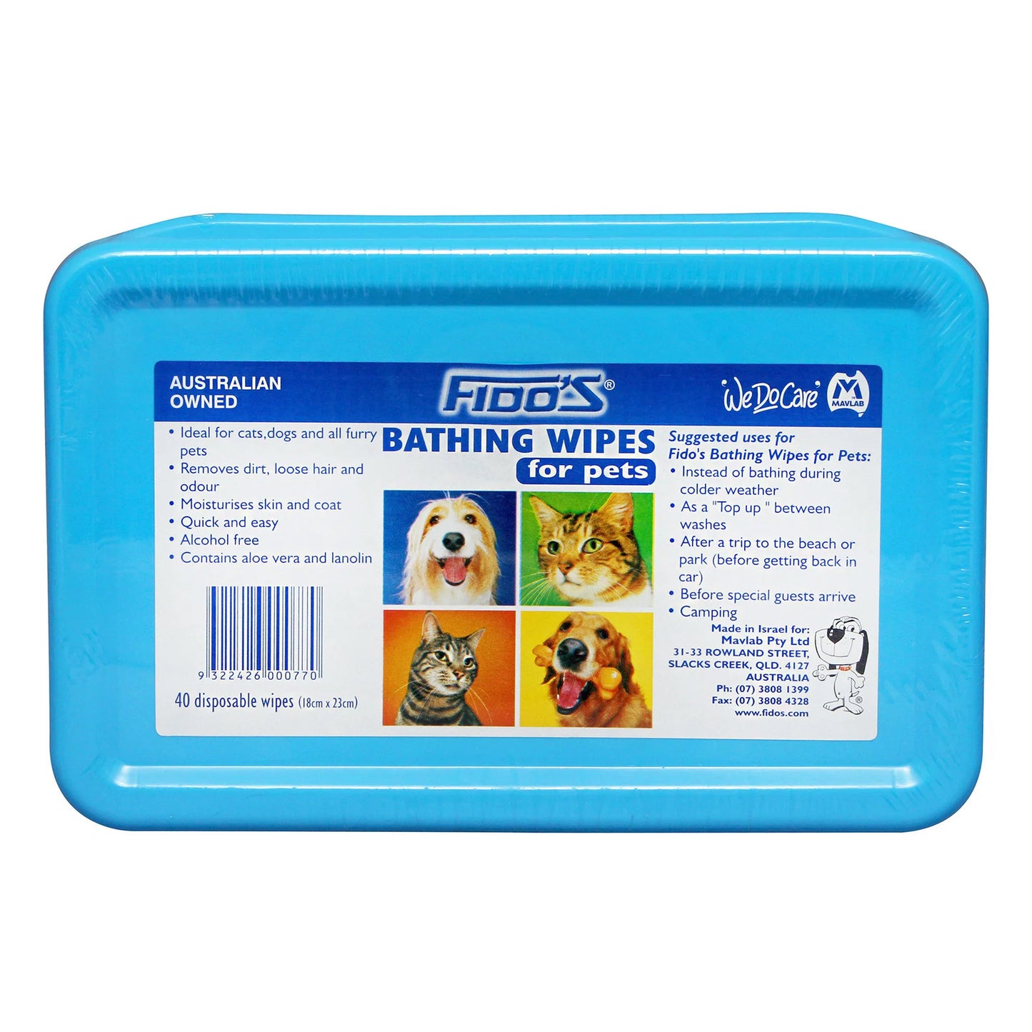 Fido'S Bath Wipes Handy Pack