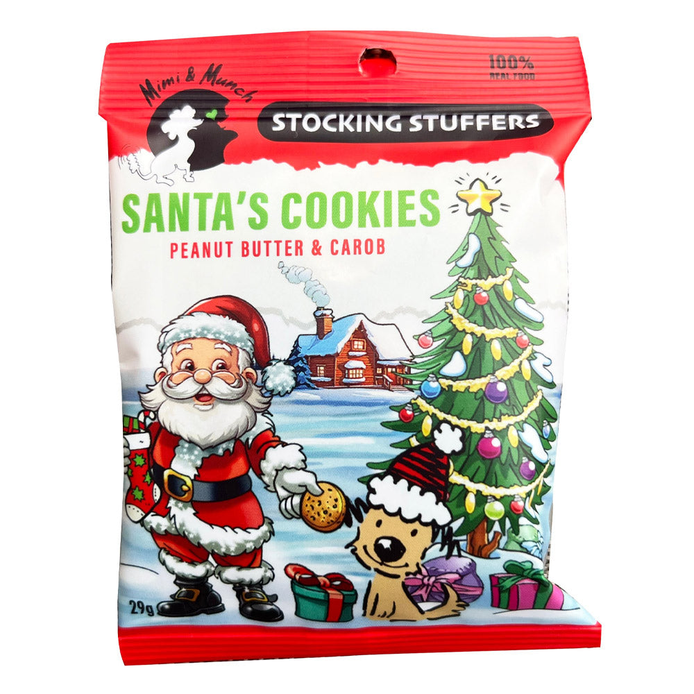 Mimi & Munch Santa'S Cookies Peanut Butter & Carob Dog Treats 29Gm