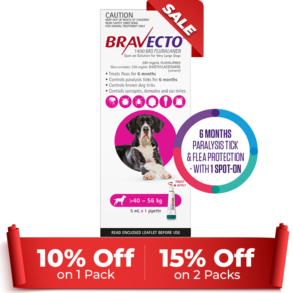 Bravecto Spot On for X-Large Dogs (40 - 56 kg) Pink