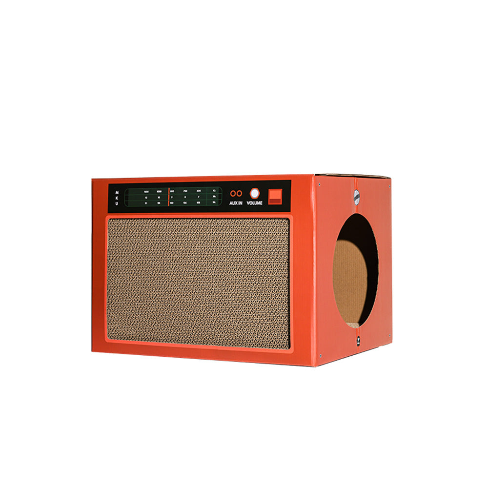 Pawzcity Vintage Speaker Cat Scratching House B