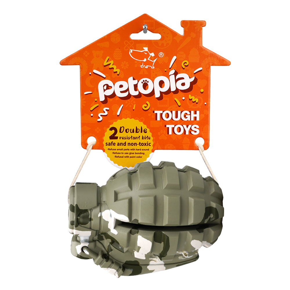 Petopia Ultra Tough Dog Toy Hand Grenade