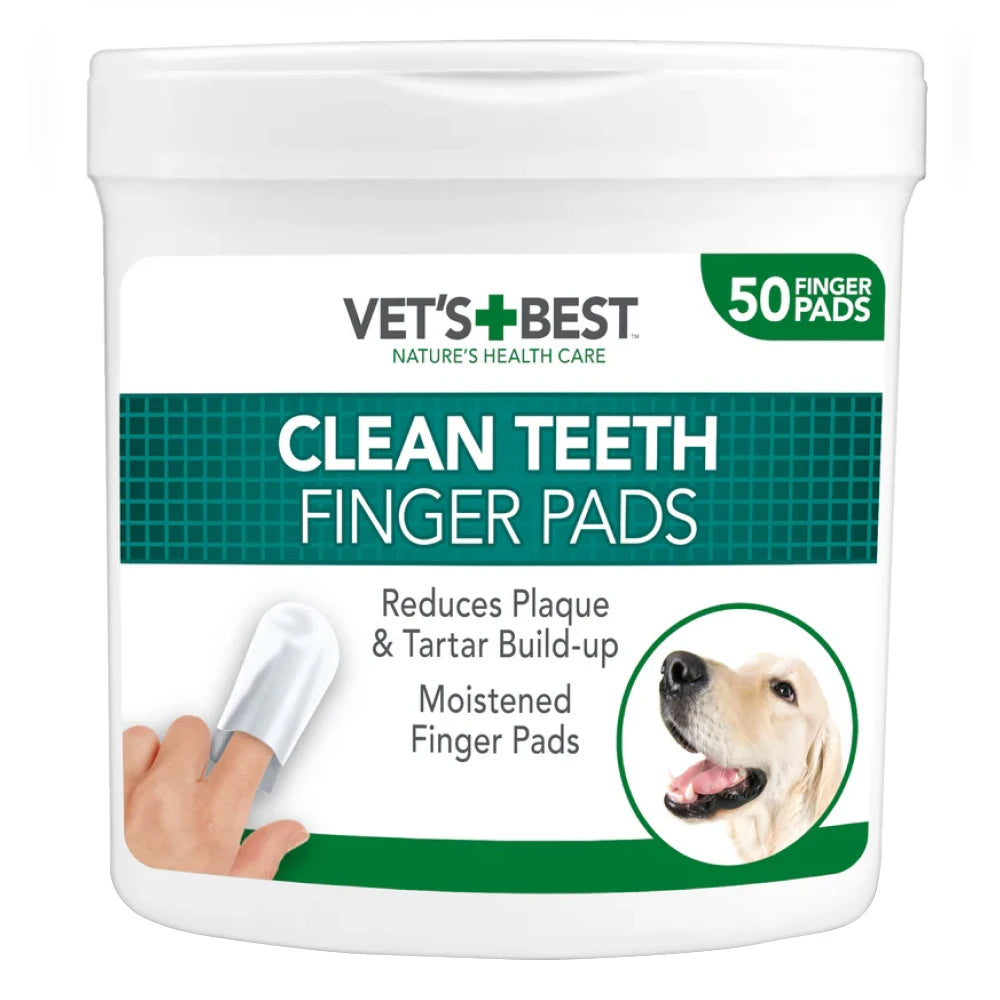 Vet's Best Nature's Health Care Clean Teeth Finger Pads For Dogs & Cats