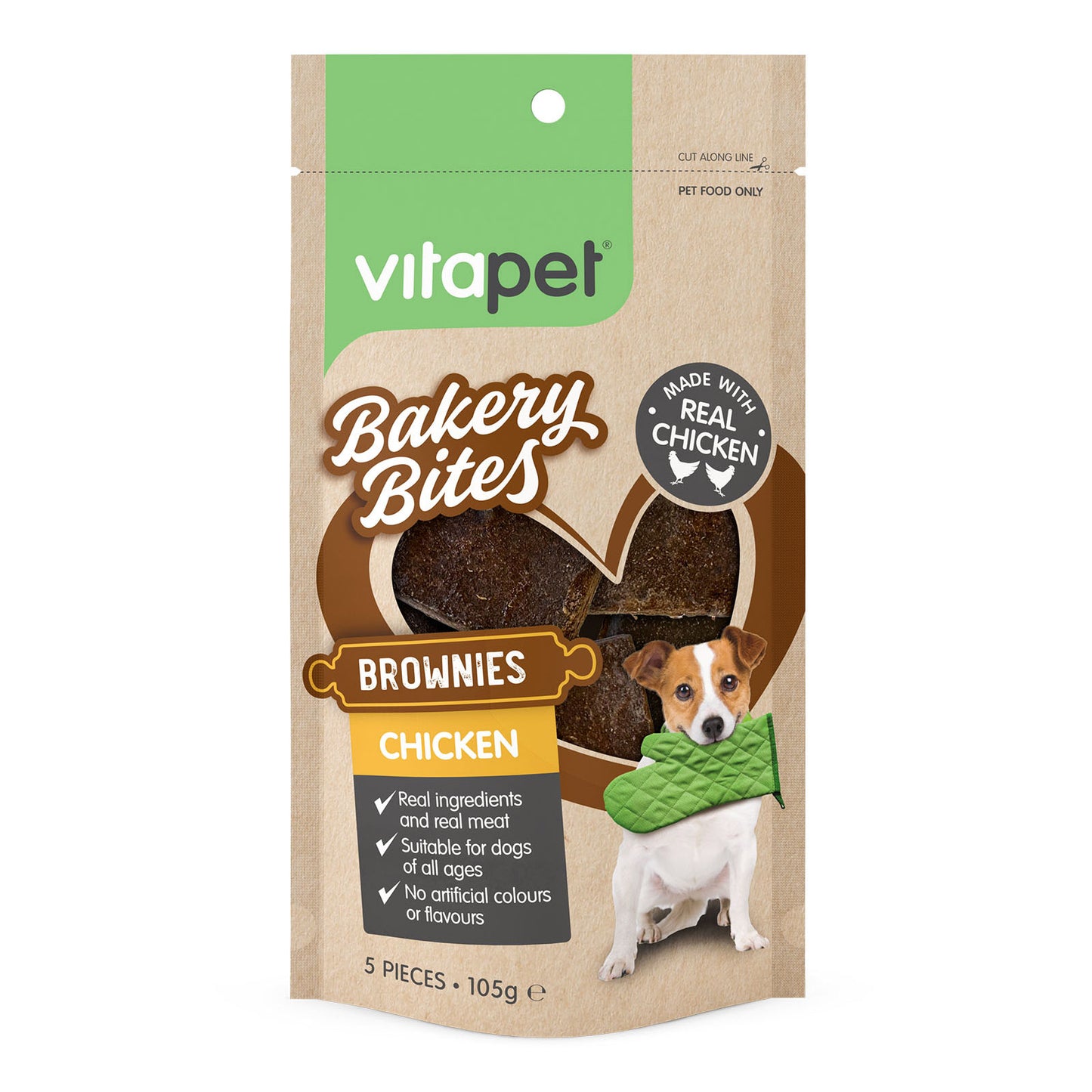 Vitapet Bakery Bites Chicken Brownies Dog Treats