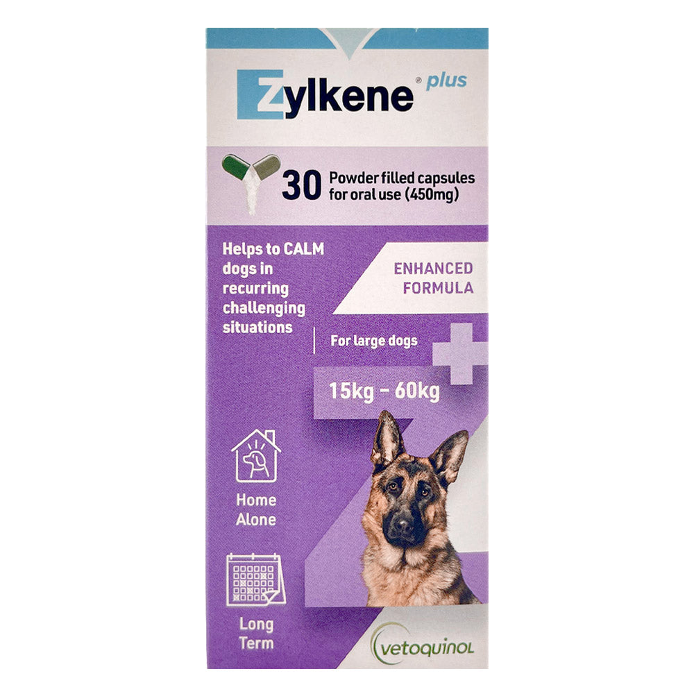 Zylkene Plus Calming Supplement for Large Dogs 15 to 60kg 450mg