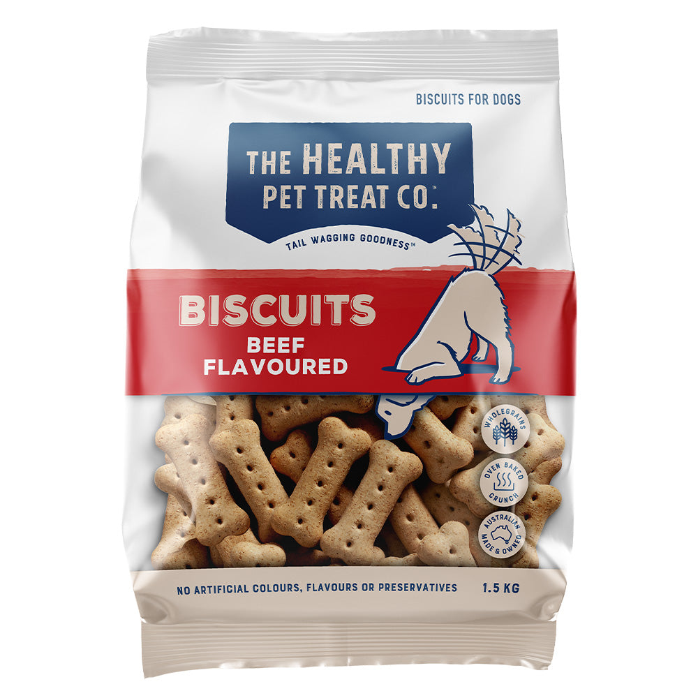 Healthy Pet Treat Co Beef Flavoured Biscuits For Dogs