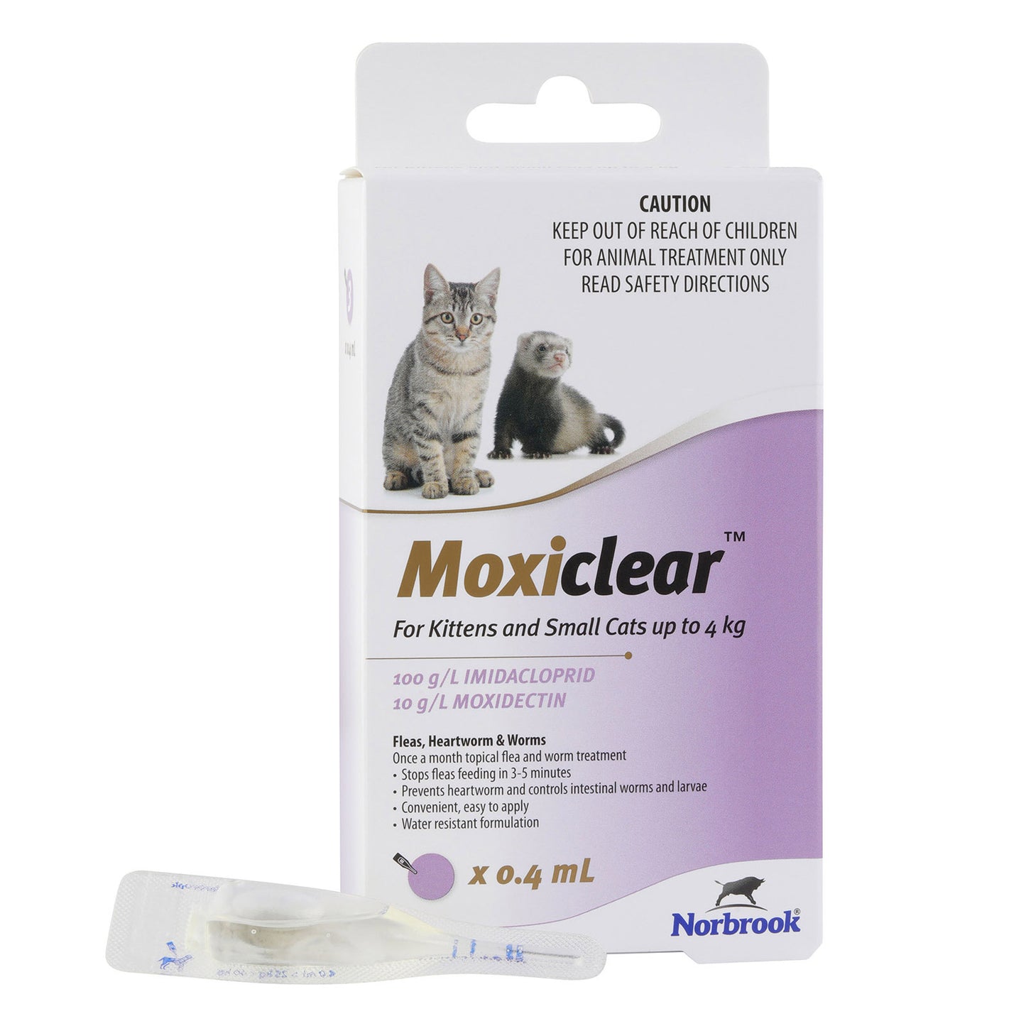 Moxiclear for Kittens and Small Cats Up To 4 kg (Purple)