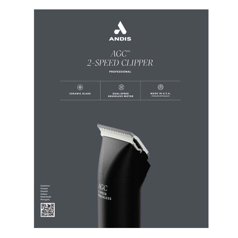 Andis Agc 2 Speed Grooming Clipper For Dogs Black