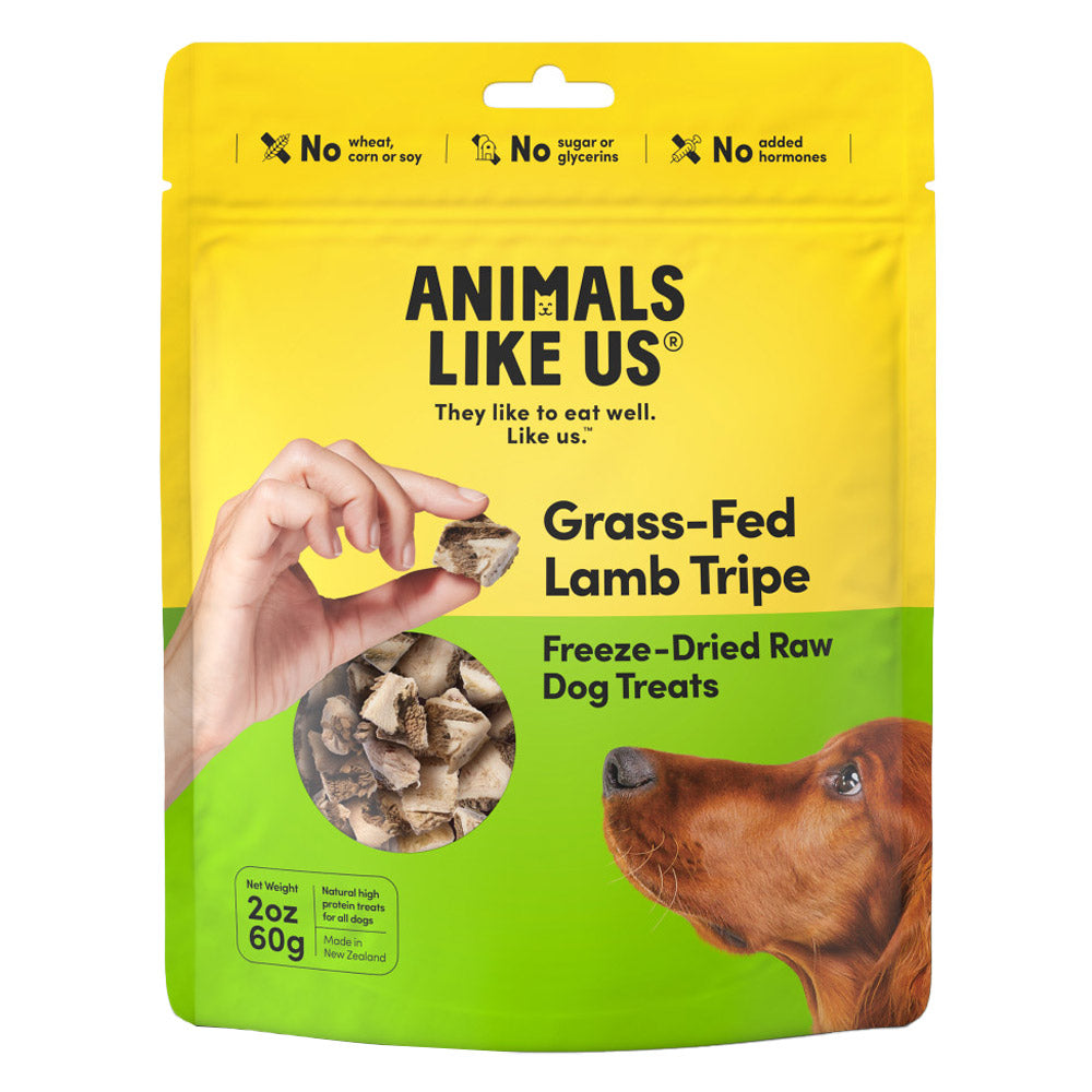 Animals Like Us Grass-Fed Lamb Tripe Freeze-Dried Raw Dog Treats 