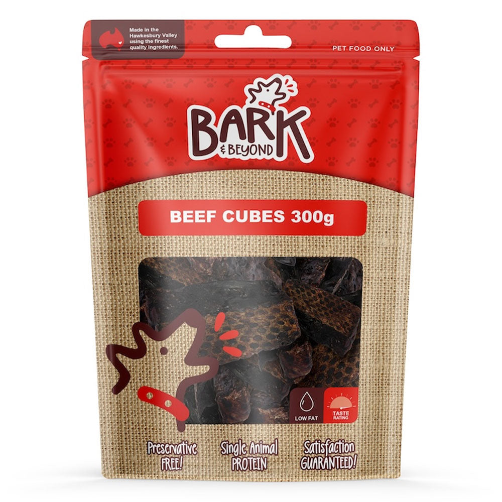 Bark & Beyond Beef Cubes Dog Treats 