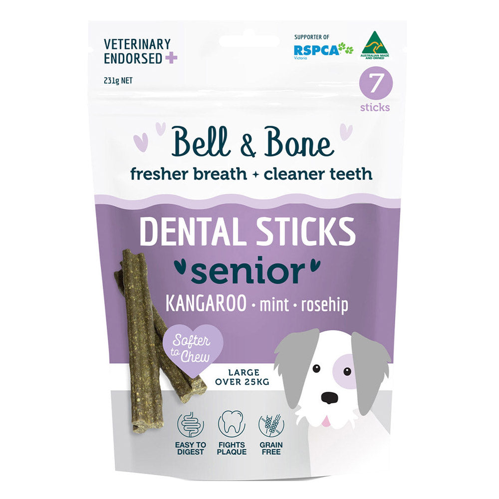 Bell And Bone Senior Dental Sticks Kangaroo Mint And Rosehip