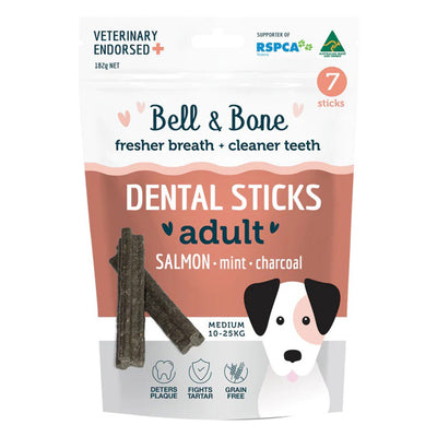 Bell And Bone Dental Sticks Salmon Mint And Charcoal