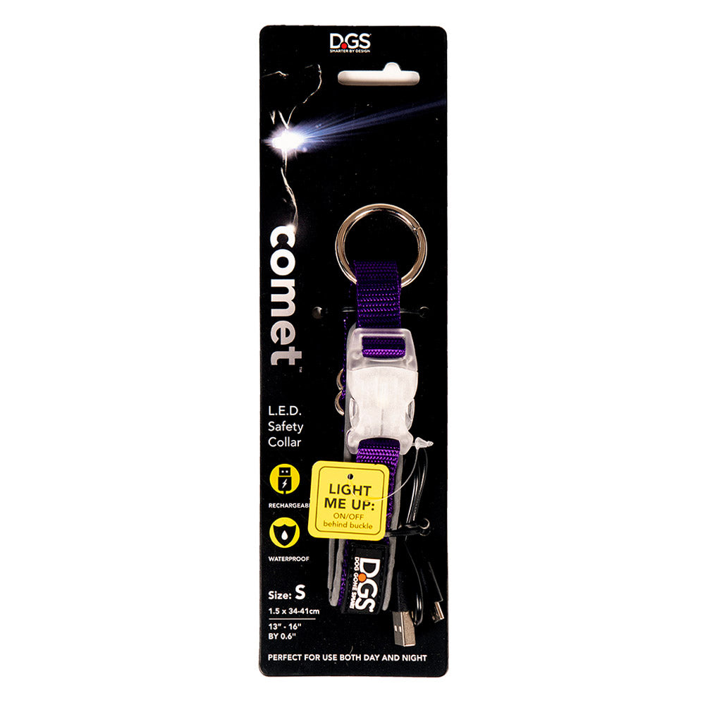 Dgs Comet Led Safety Collar (Purple) Large - 2.5Cm X 45 - 63Cm