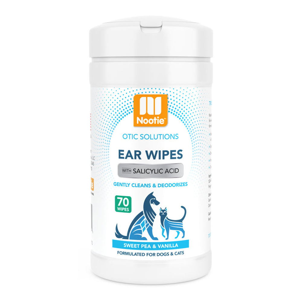 Nootie Otic Solutions Ear Wipes with Salicylic Acid for Dogs & Cats - Sweet Pea & Vanilla