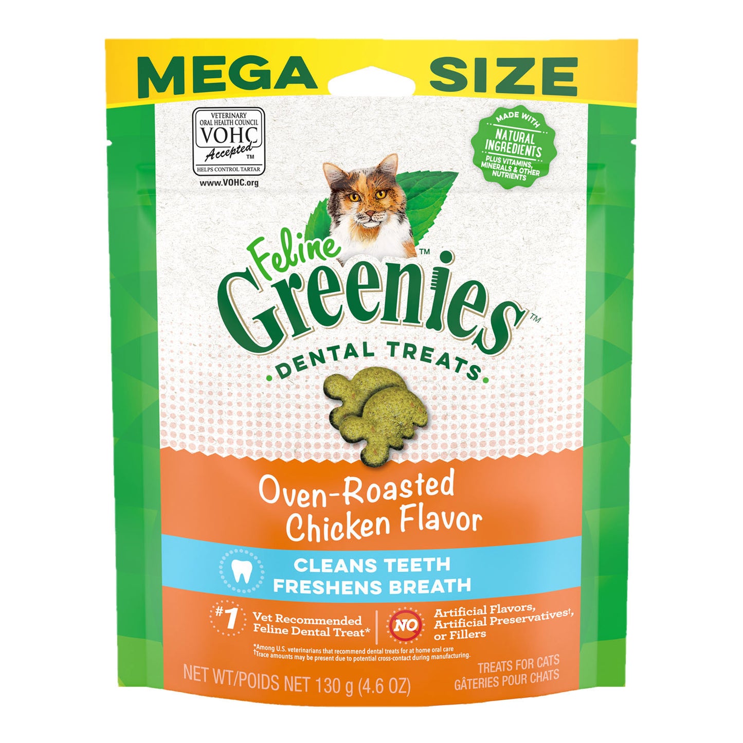 Greenies Feline Oven-Roasted Chicken Flavor Dental Cat Treats