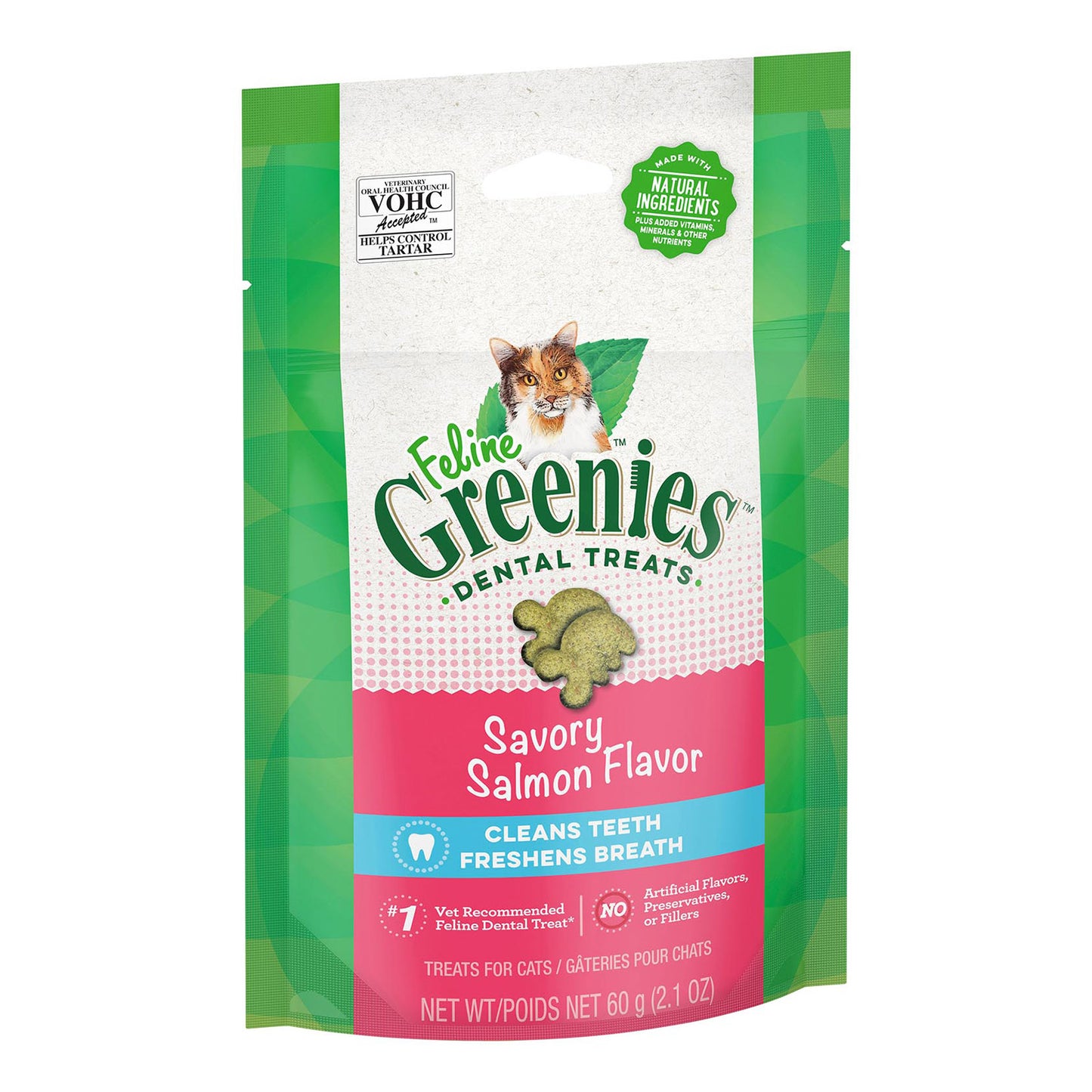 Greenies Feline Savory Salmon Flavor Dental Cat Treats