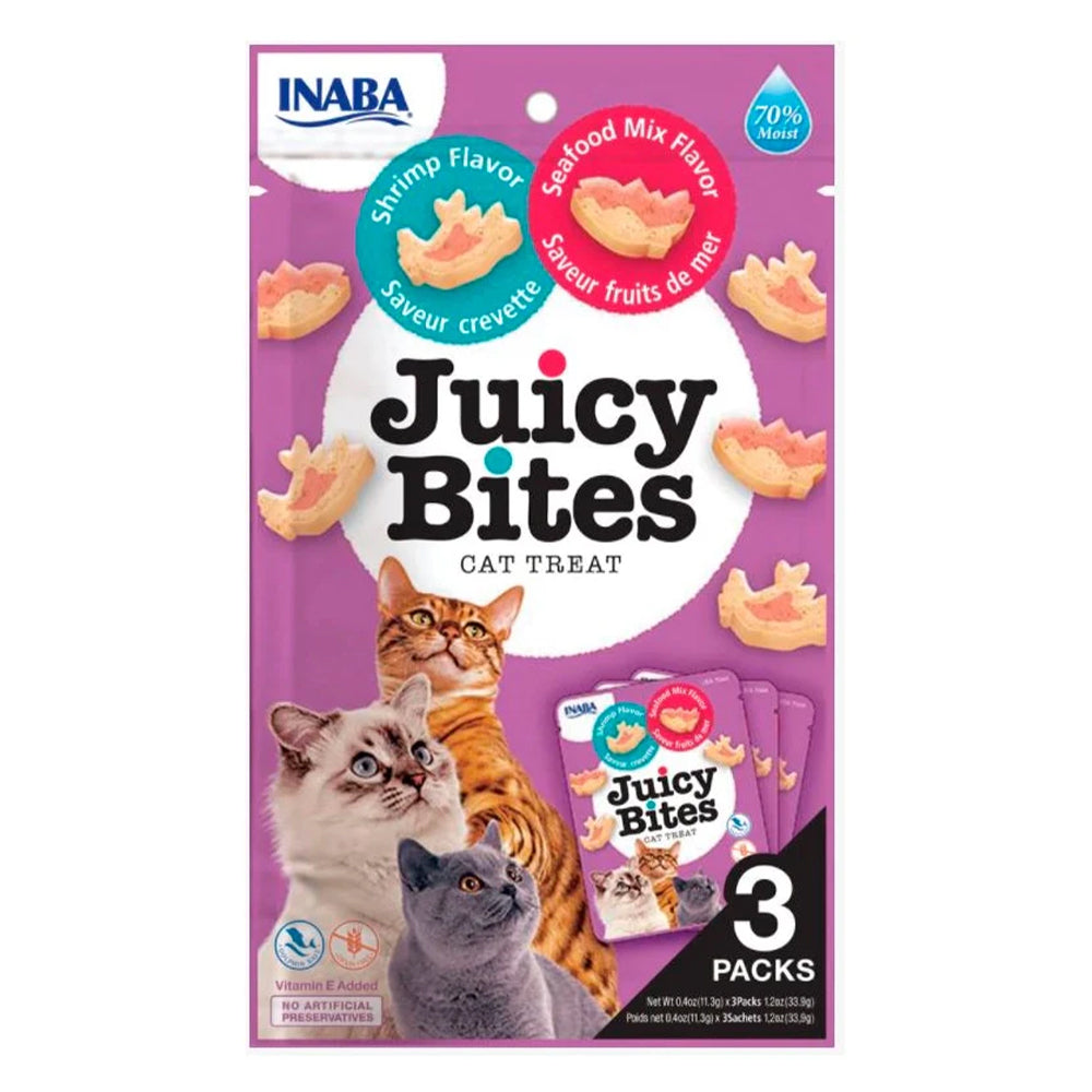 Inaba Juicy Bites Shrimp And Seafood Mix Flavor Cat Treat