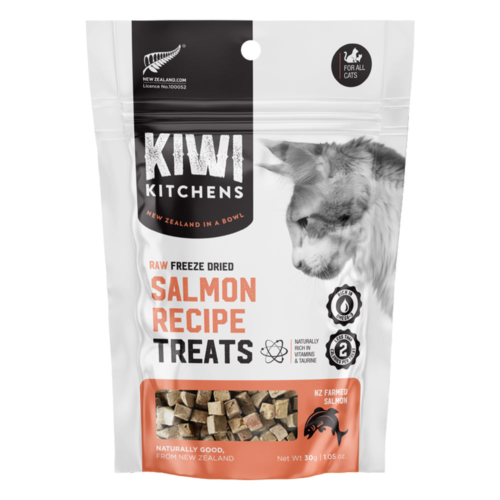 Kiwi Kitchens Raw Freeze Dried Salmon Recipe Cat Treats 
