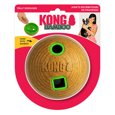 Kong Bamboo Treat Dispenser Toy For Dogs - Feeder Ball