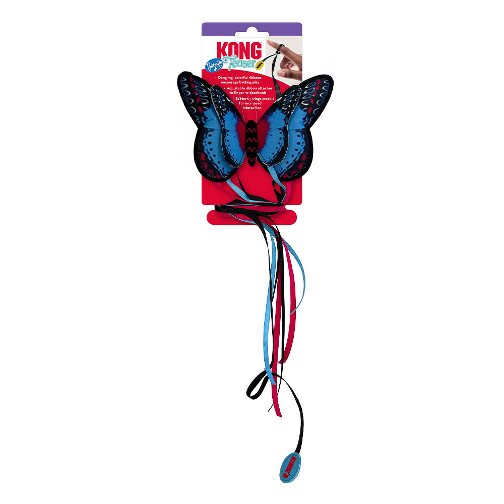 Kong Teaser Butterfly Crackle Toy For Cats 