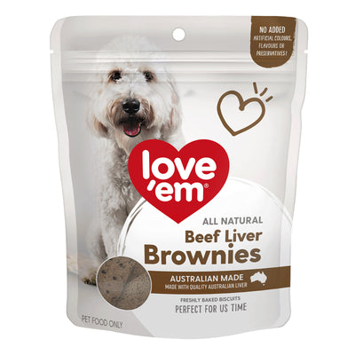 Love Em Beef Liver Brownies Treats For Dogs 