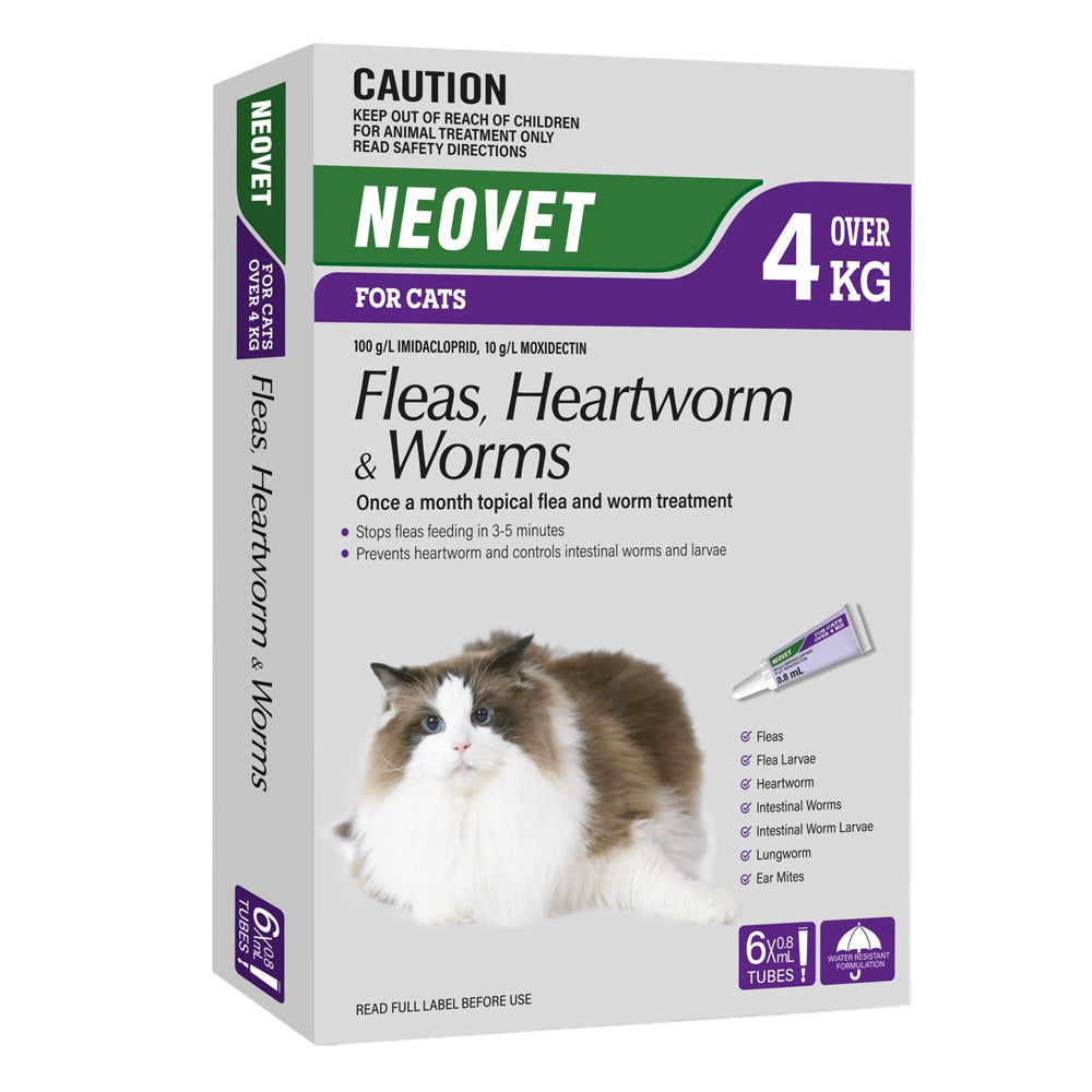 Neovet Flea and Worming For Cats over 4kg Purple