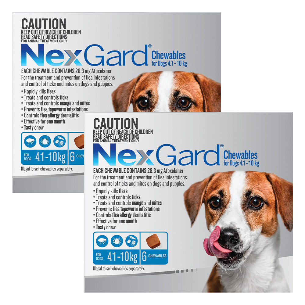 Nexgard Chewables For Small Dogs (4.1 - 10 Kg) Blue