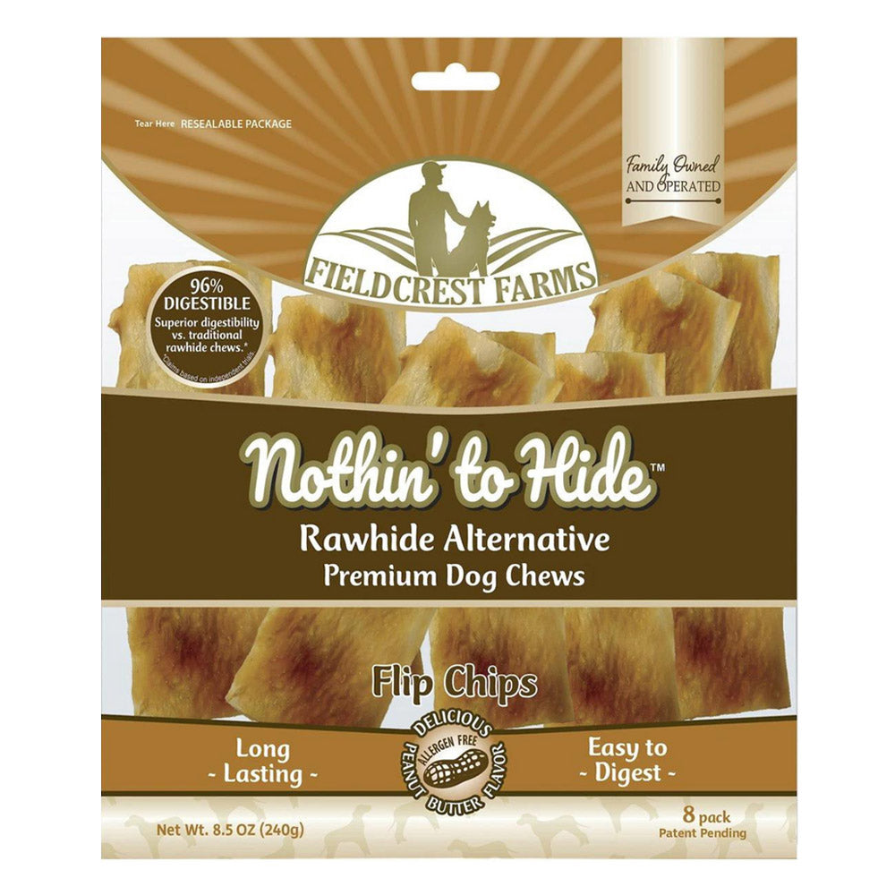 Nothin' To Hide Flip Chips Peanut Butter Flavor Dog Treats - 8 Pieces