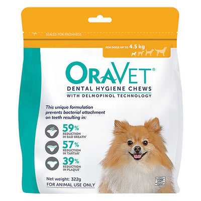 Oravet Dental Chews for X-Small Dogs Up To 4.5 kg (ORANGE)