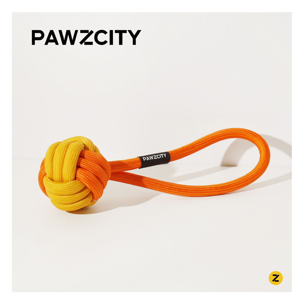 Pawzcity Interactive Rope Ball With Loop