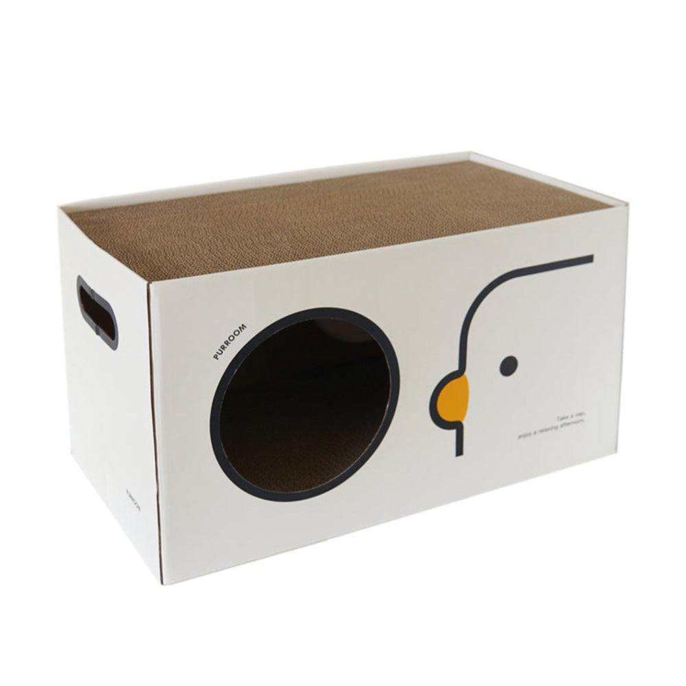Purroom Cat House - Rectangle Double Scratching Boards 