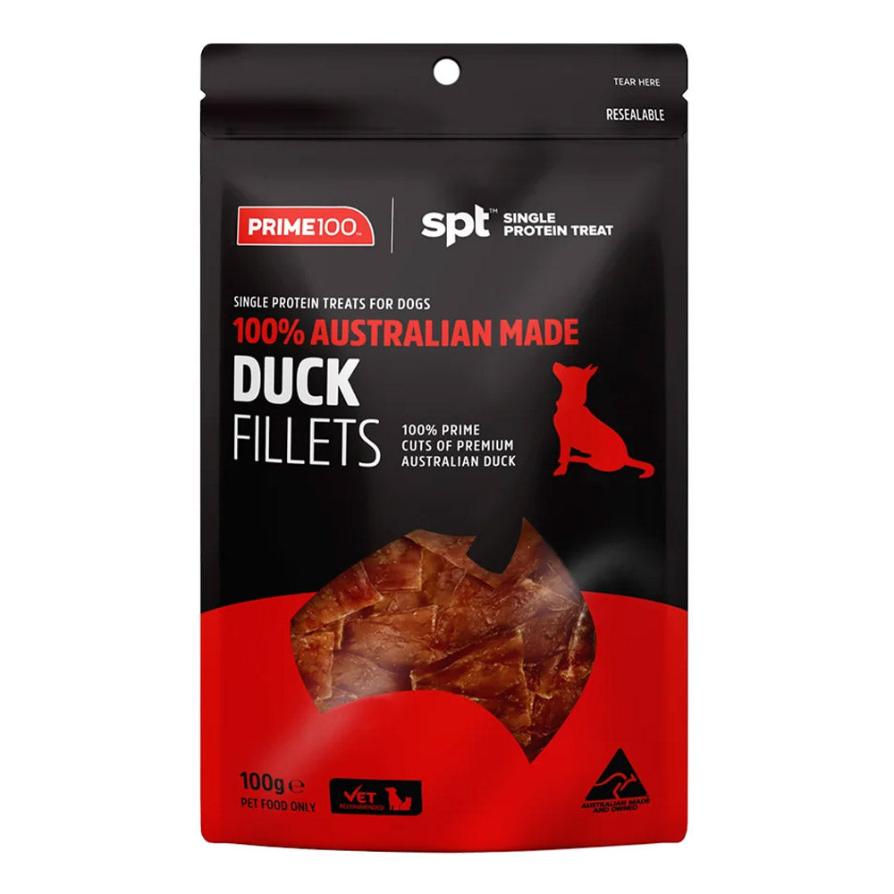 Prime100 Spt Single Protein Duck Fillets Treats For Dogs 100Gm