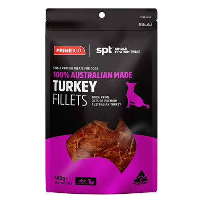 Prime100 Spt Single Protein Turkey Fillets Treats For Dogs 100Gm