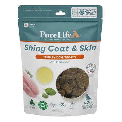 Pure Life Shiny Coat & Skin Turkey Dog Treats 
