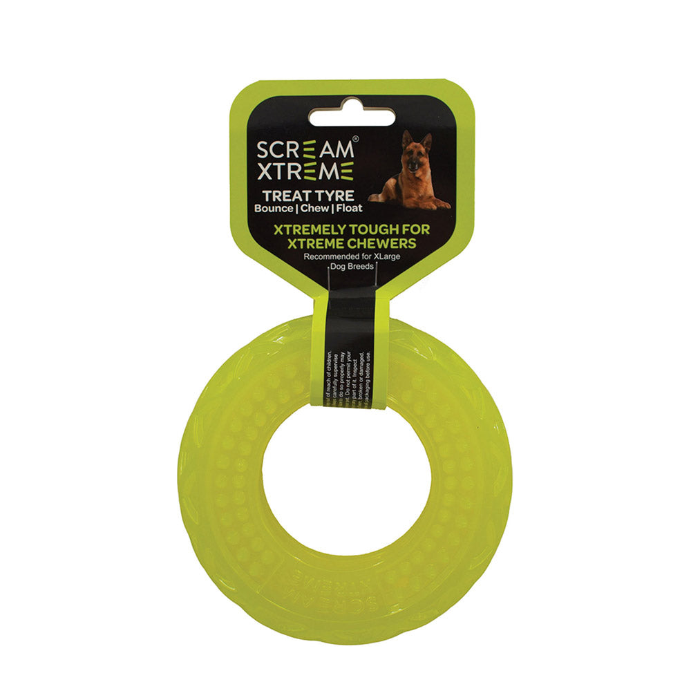 Scream Xtreme Treat Tyre Dog Toy