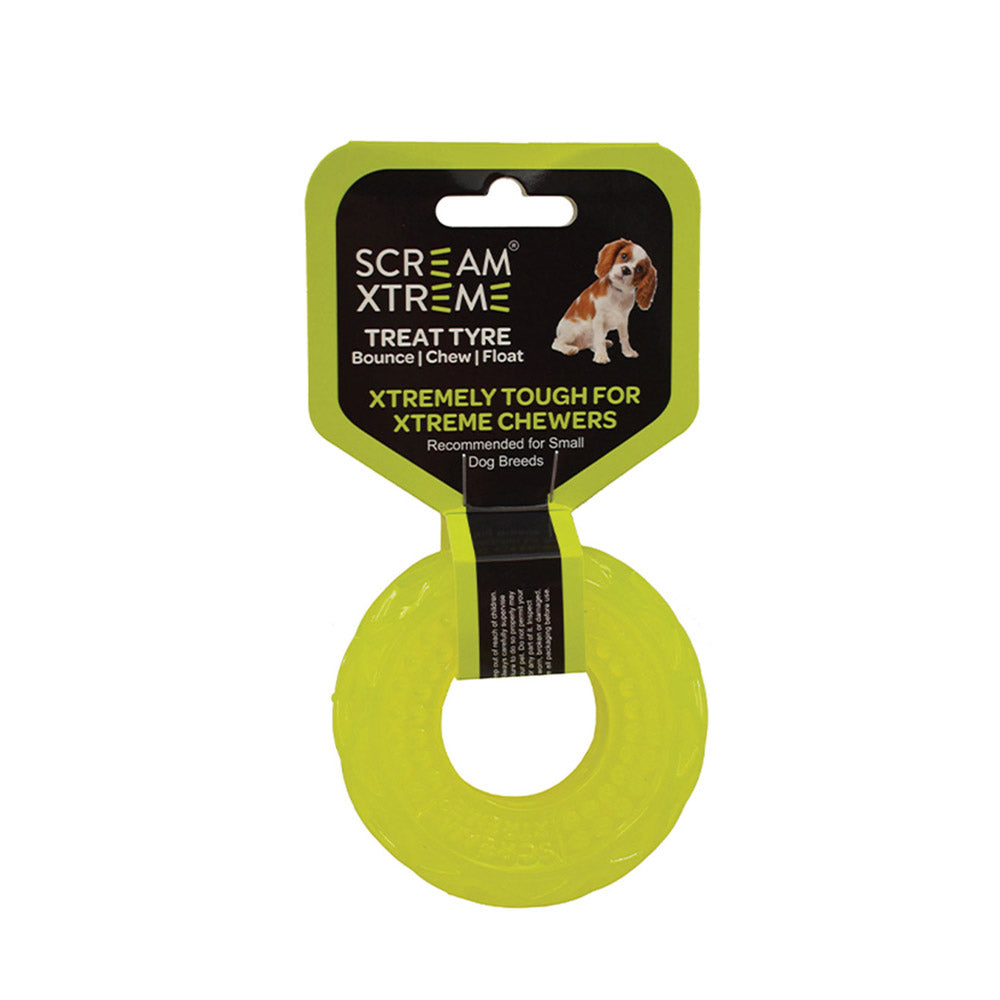 Scream Xtreme Treat Tyre Dog Toy