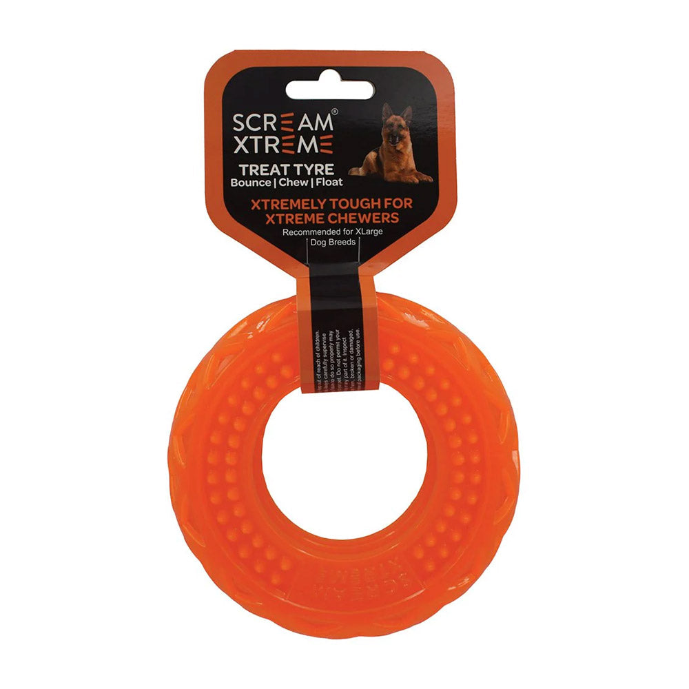 Scream Xtreme Treat Tyre Dog Toy