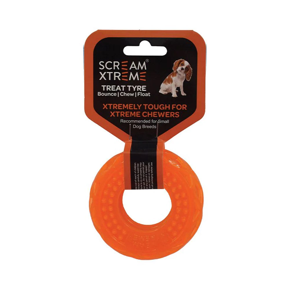Scream Xtreme Treat Tyre Dog Toy