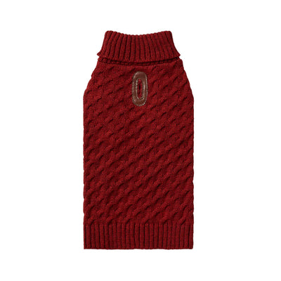 Snooza Wear Knit Polo Dog Sweater Red