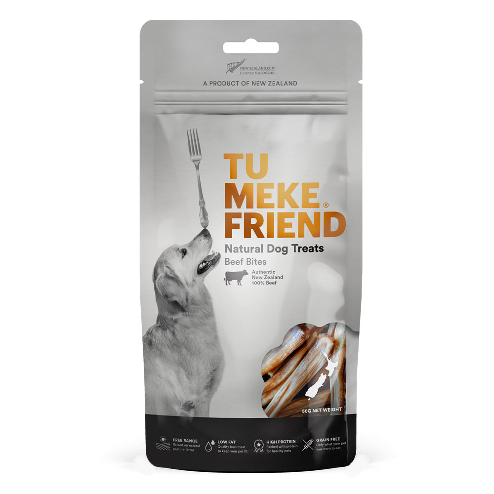 Tu Meke Friend Air-Dried Natural Dog Treats Beef Bites 50G
