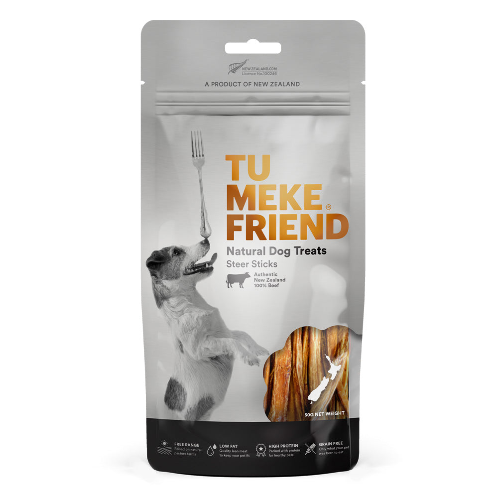 Tu Meke Friend Air-Dried Natural Dog Treats Steer Sticks 50G 