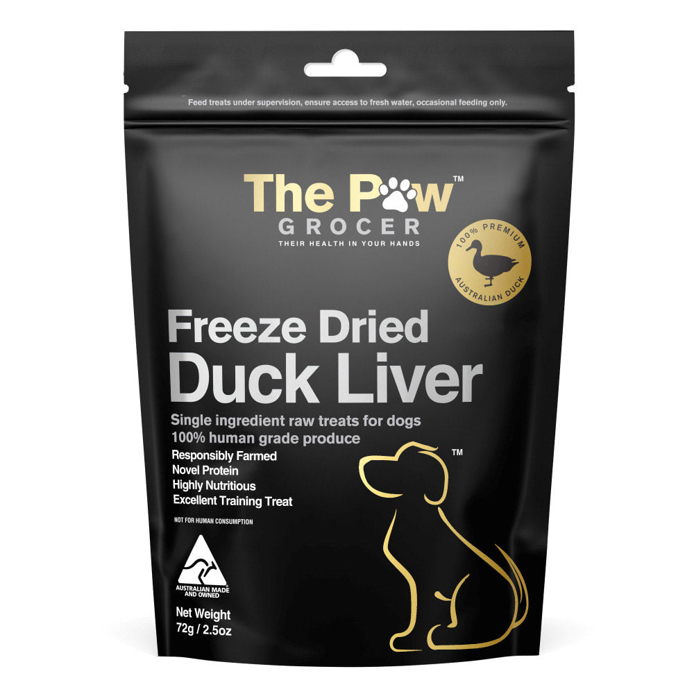 The Paw Grocer Freeze Dried Duck Liver For Dogs 