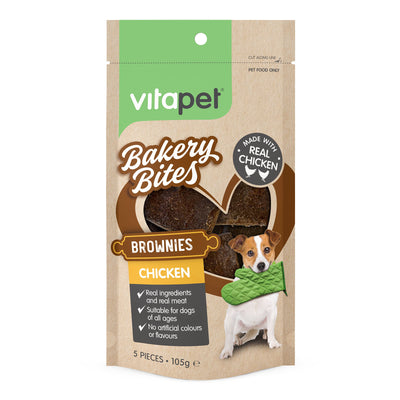 Vitapet Bakery Bites Chicken Brownies Dog Treats 