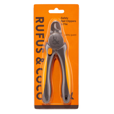 Rufus & Coco Safety Nail Clippers & File with Safety Guard for Dogs