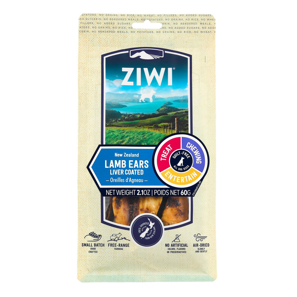 Ziwi Peak Liver Coated Lamb Ears Oral Health Dog Chews 