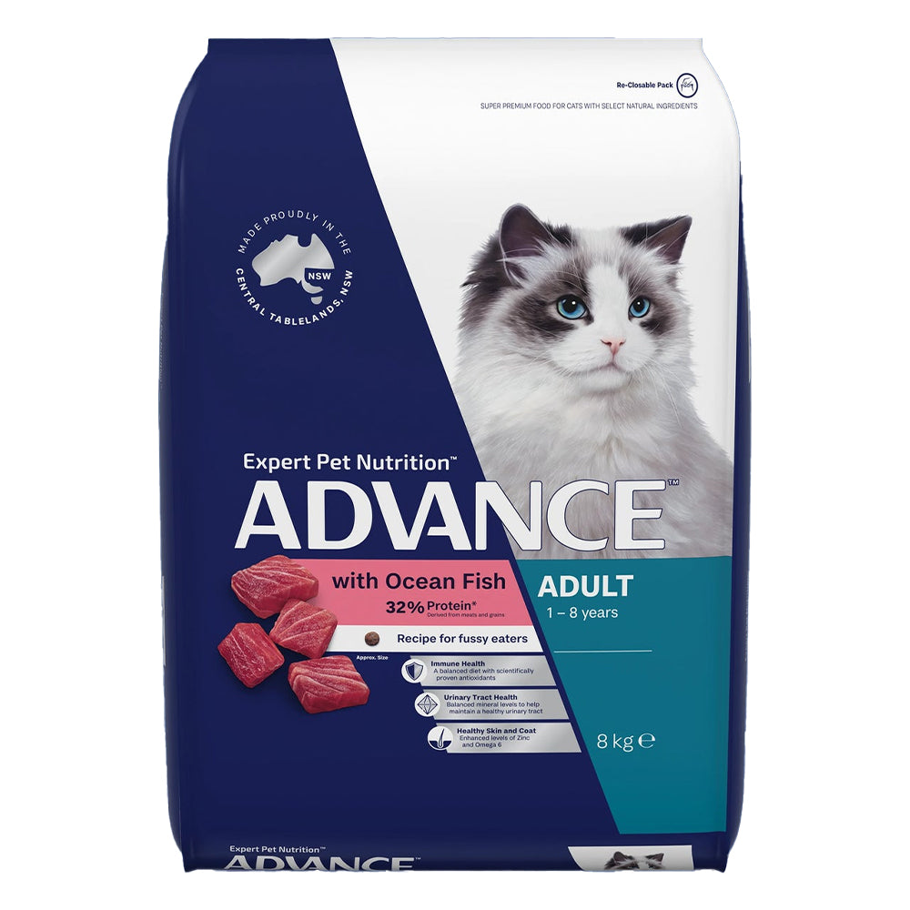 Advance Adult with Ocean Fish Recipe for Fussy Eaters Dry Cat Food