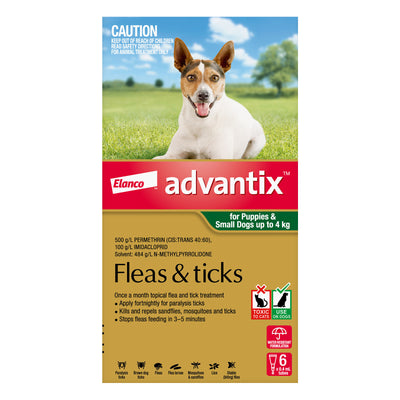 Advantix For Small Dogs & Pups Up To 4Kg (Green)