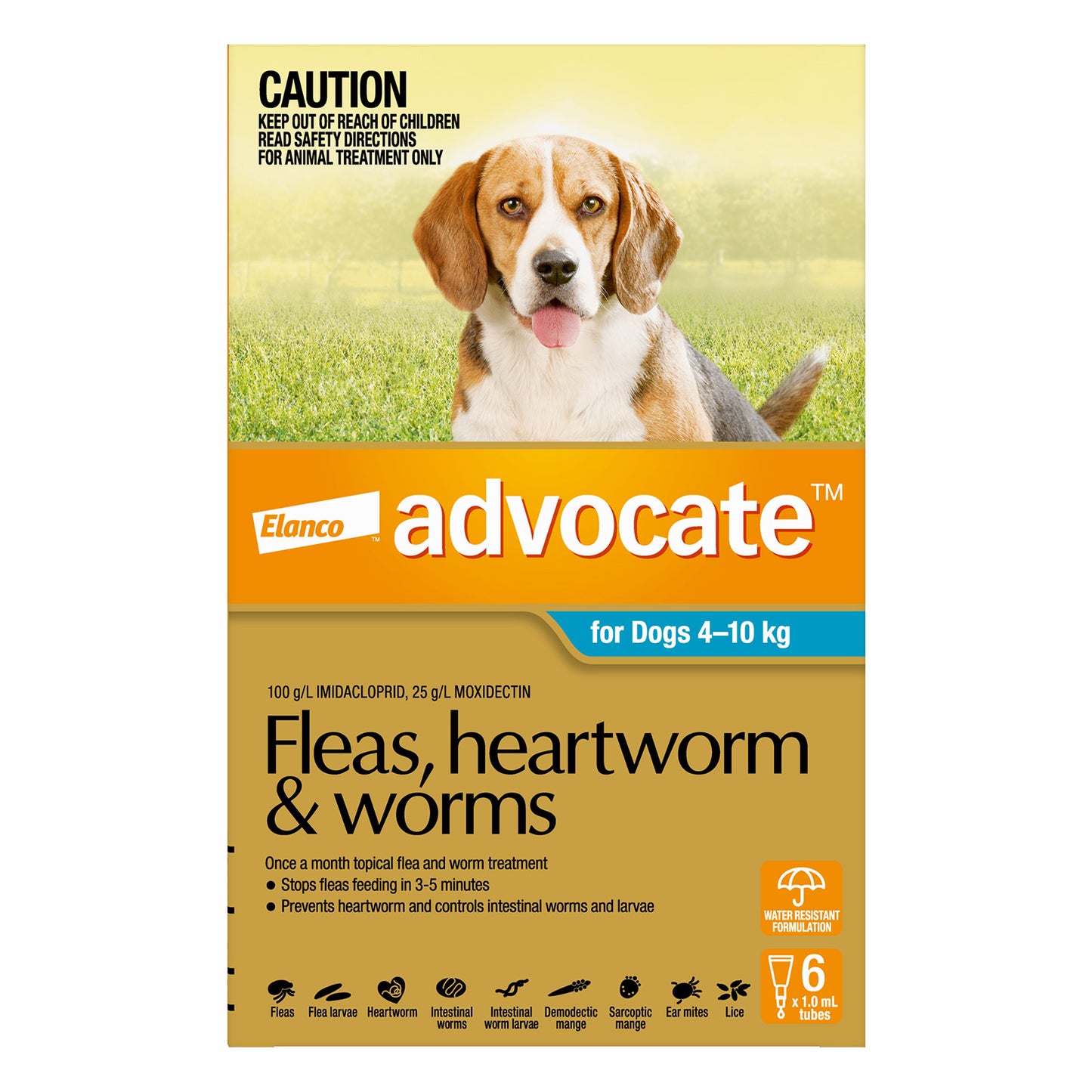 Advocate For Dogs 4 to 10 Kg (Medium Dogs) Aqua