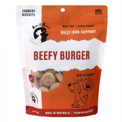Mimi & Munch Beefy Burger Natural Dog Treats