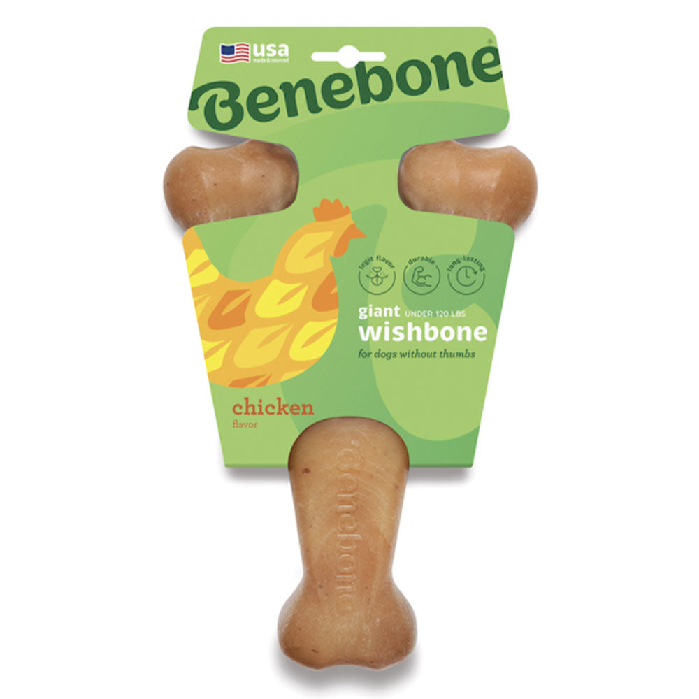 Benebone Wishbone Chicken Chew Toy for Dogs Giant